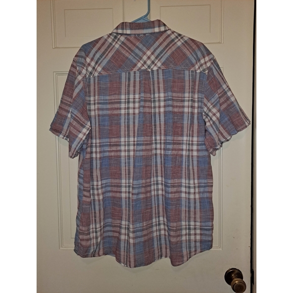Weatherproof Vintage short sleeve button up collar shirt plaid size XL - Picture 2 of 14